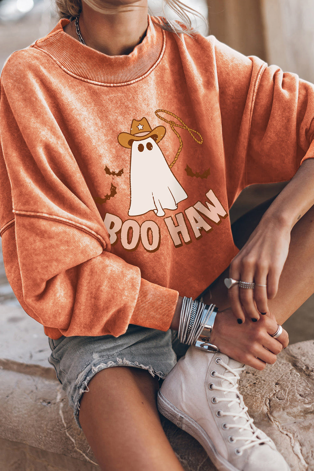 BOO HAW Round Neck Sweatshirt