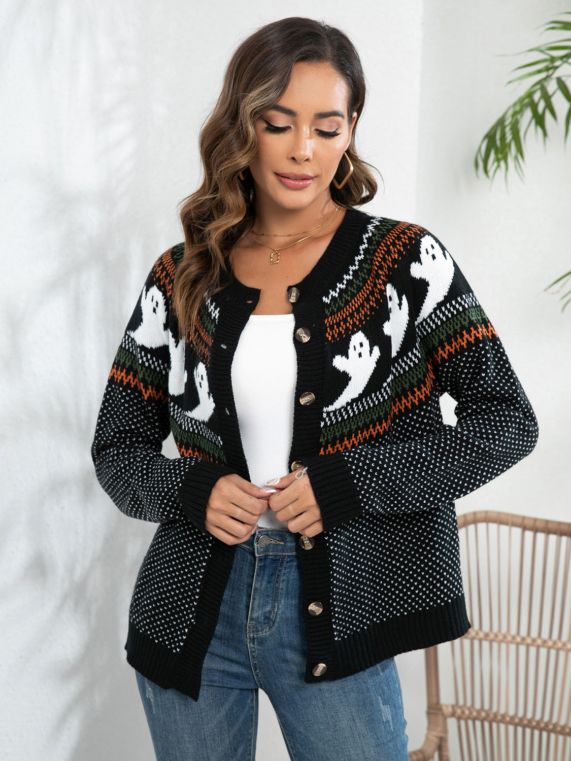 Spooky Long Sleeve Cardigan