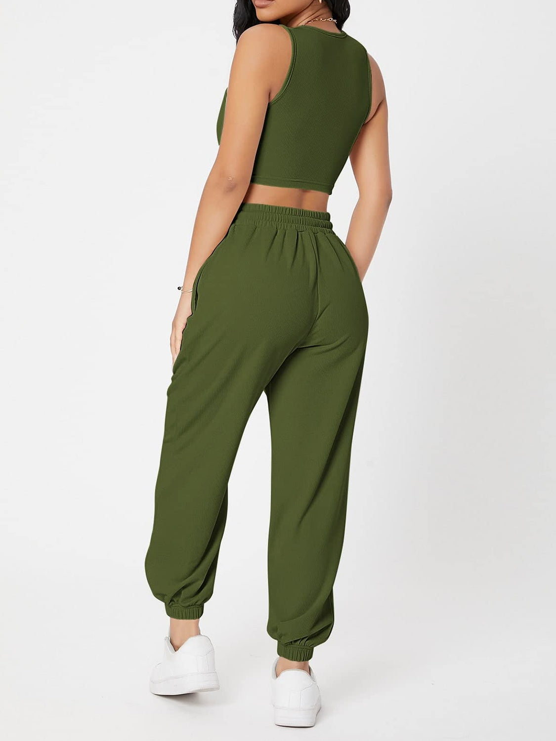 Activewear Top and Drawstring Joggers Set