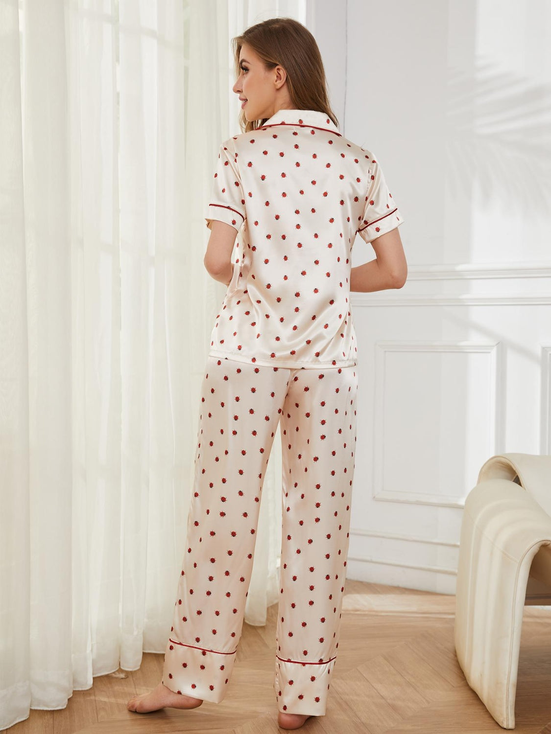 Polka dot Top and Pants PJ Set