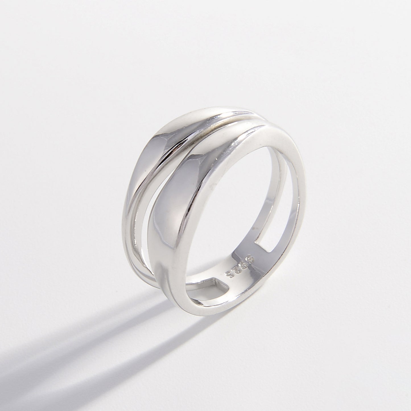 Solid Ground Double-Layered Ring