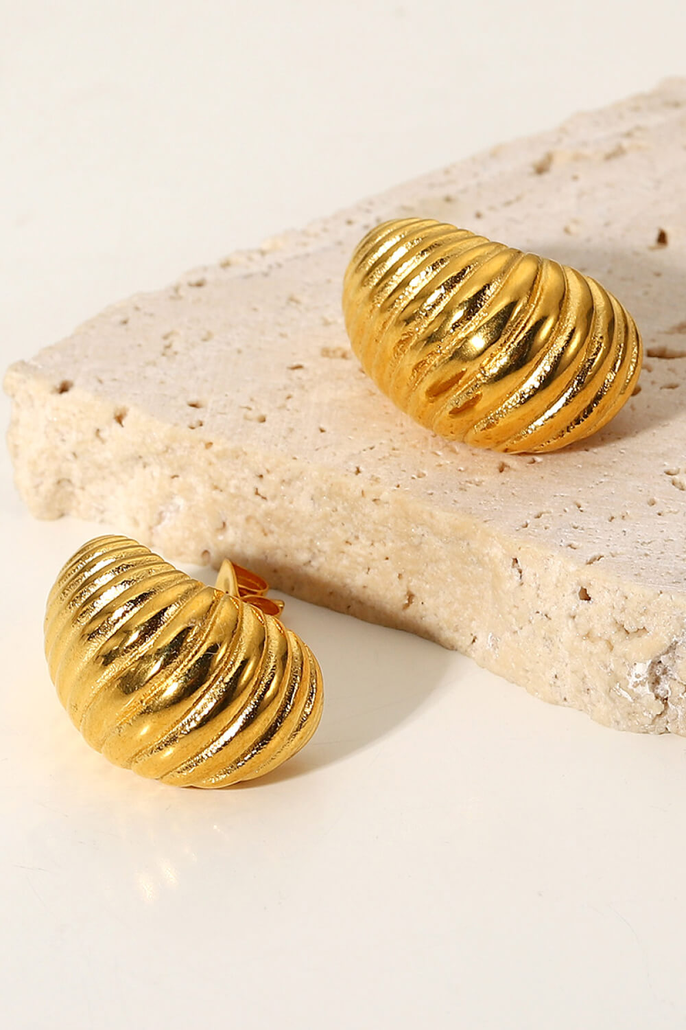 Shell Shore Gold Stud Earrings