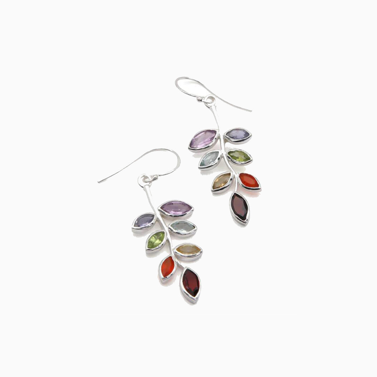 Stained Glass Leaf Earrings