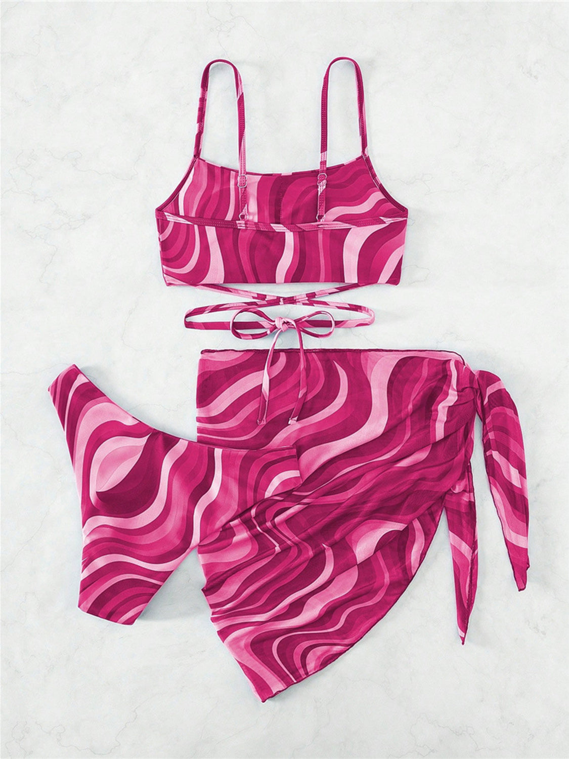 Trippy Three-Piece Swim Set