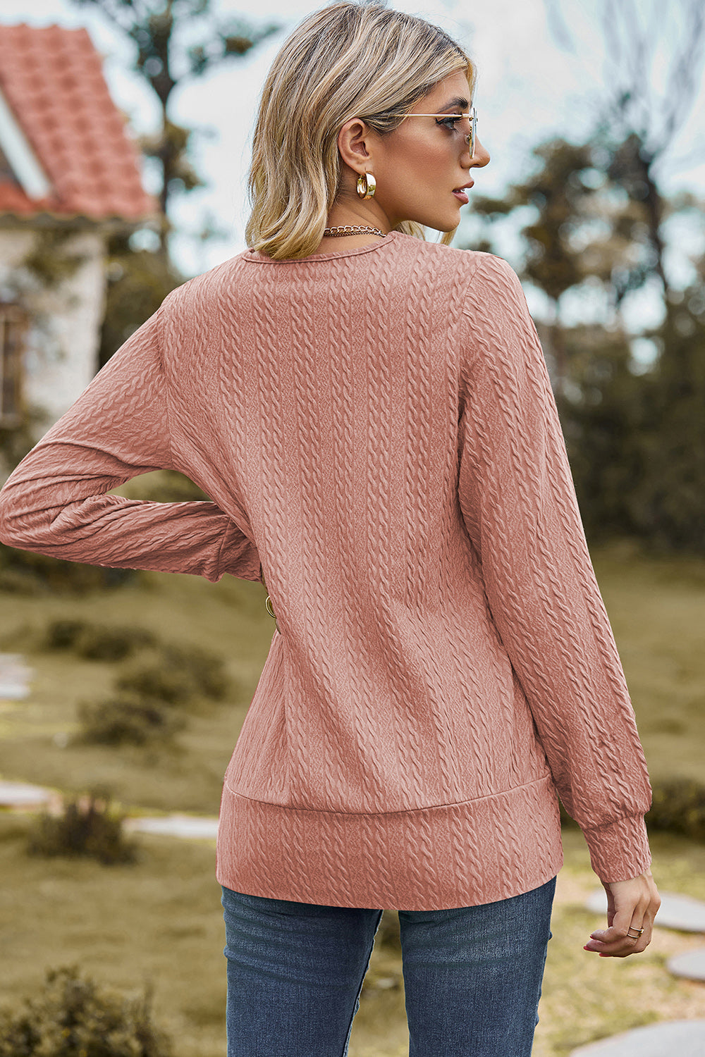 Layered Square Neck Long Sleeve