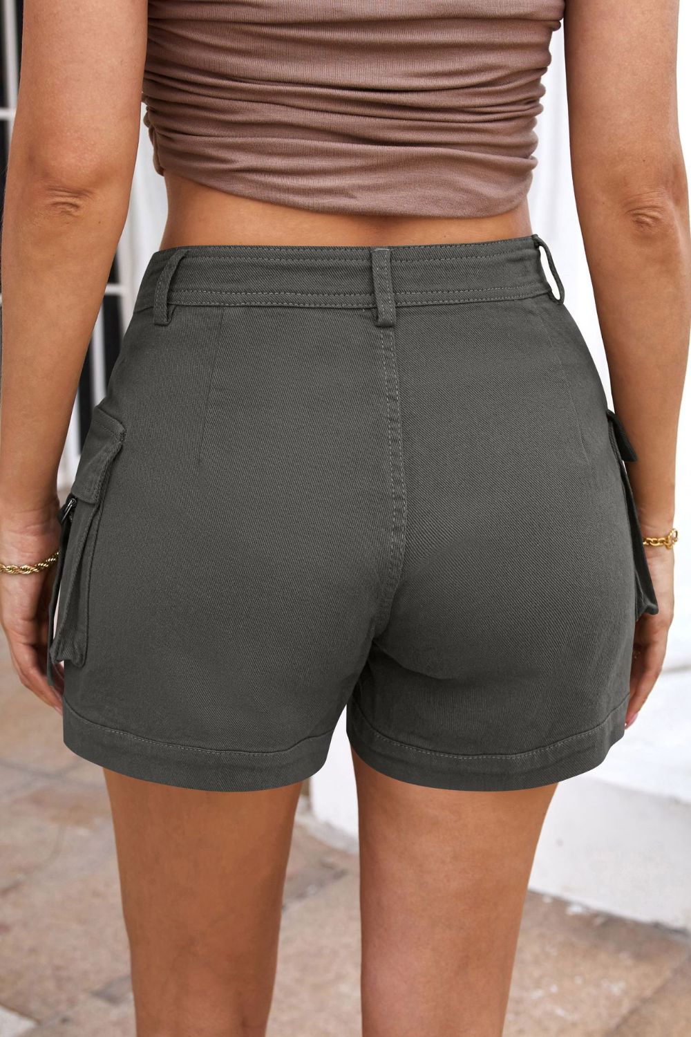 High Waisted Adorable Cargo Shorts