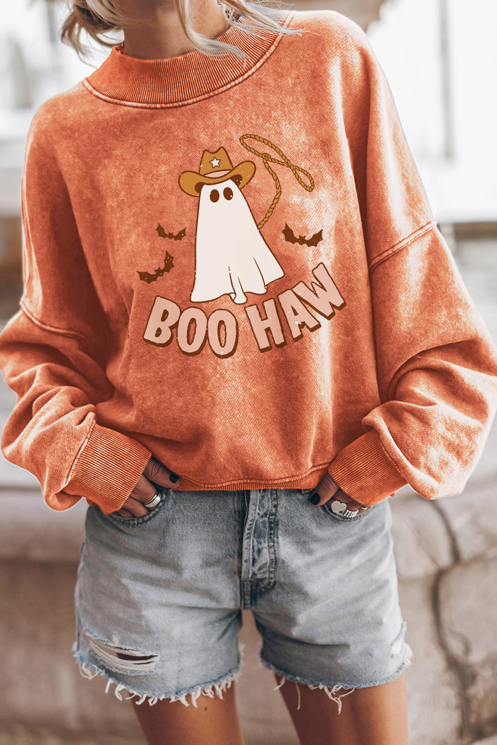 BOO HAW Round Neck Sweatshirt