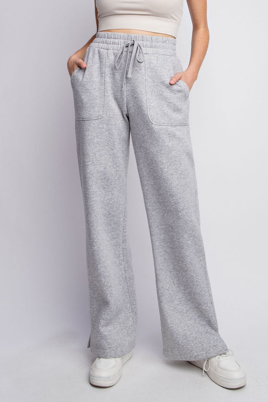 Straight Leg Slit Sweatpants