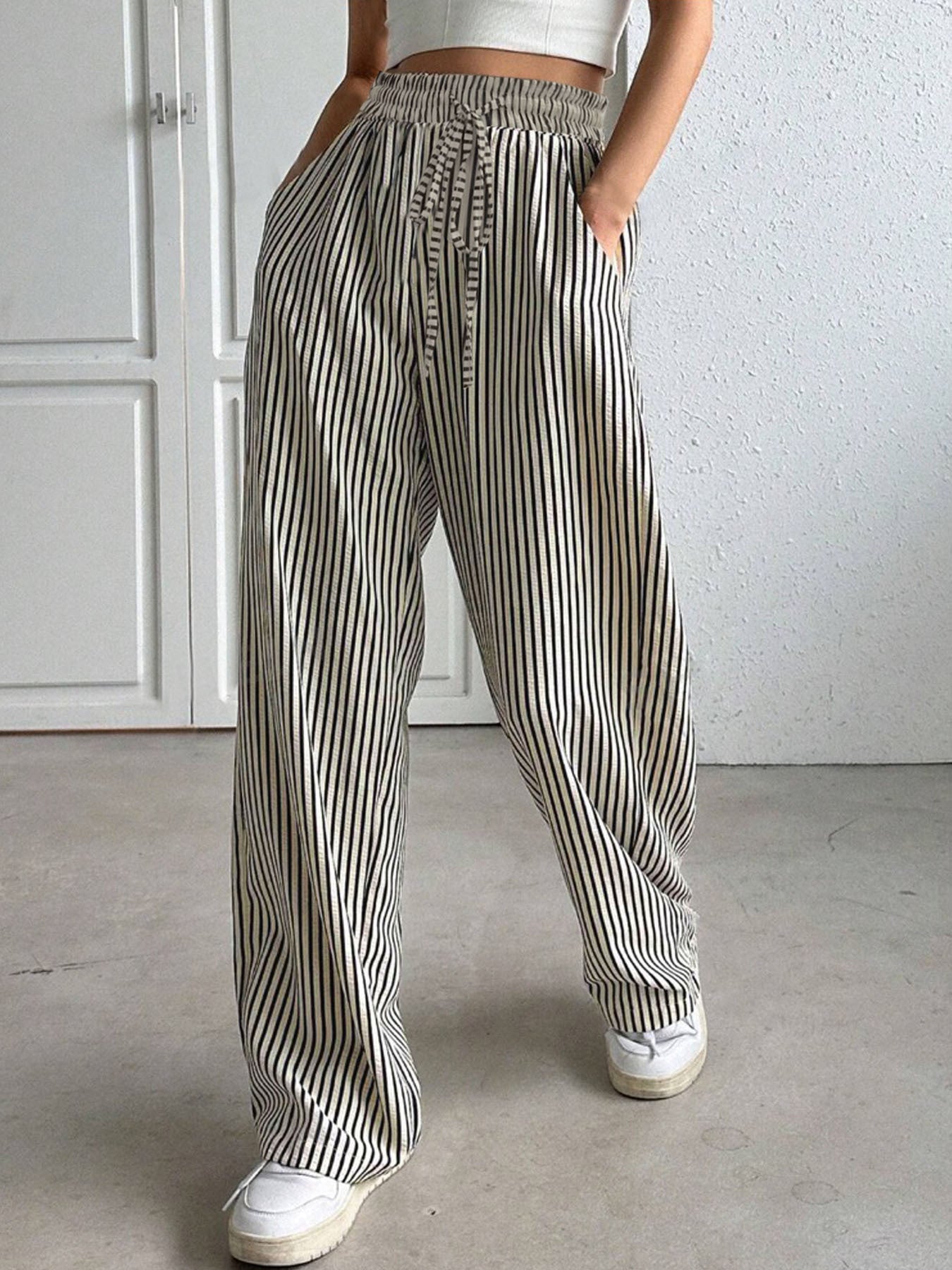 Striped Casual Pants