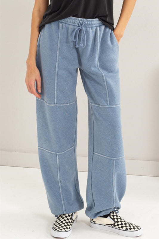 Stitched Drawstring Sweatpants