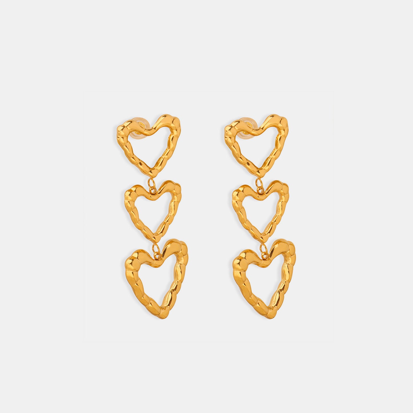 Hearts In a Row Earrings