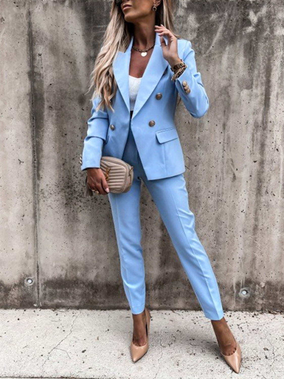 Boss Up Long Sleeve Blazer and Pantsuit