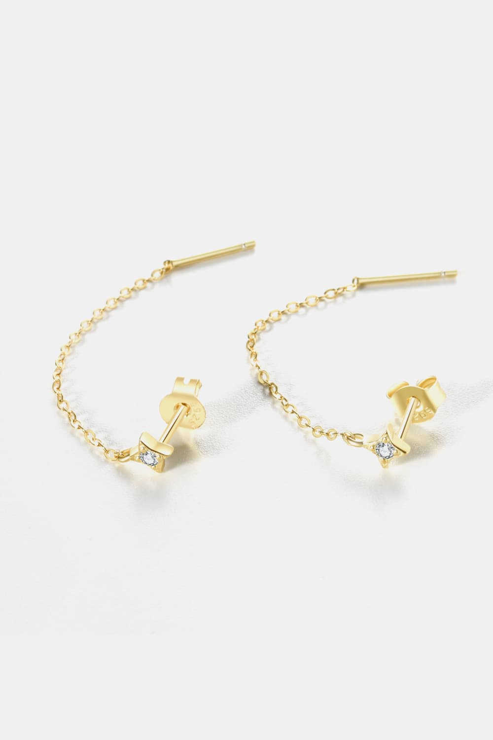 Shooting Star Chain Stud Earrings