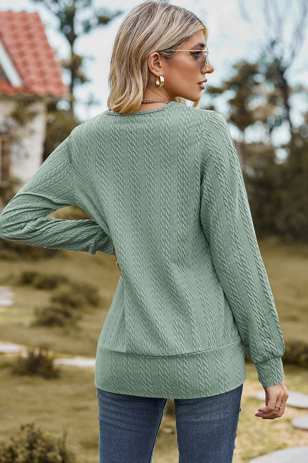 Layered Square Neck Long Sleeve