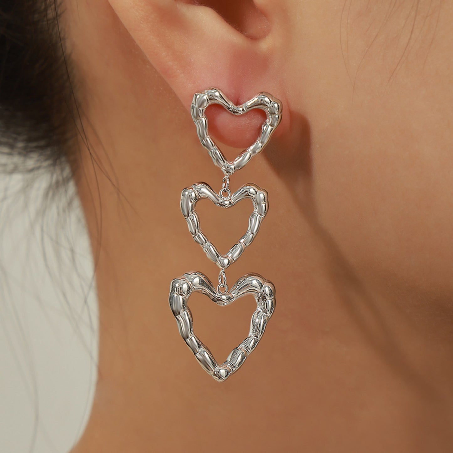 Hearts In a Row Earrings