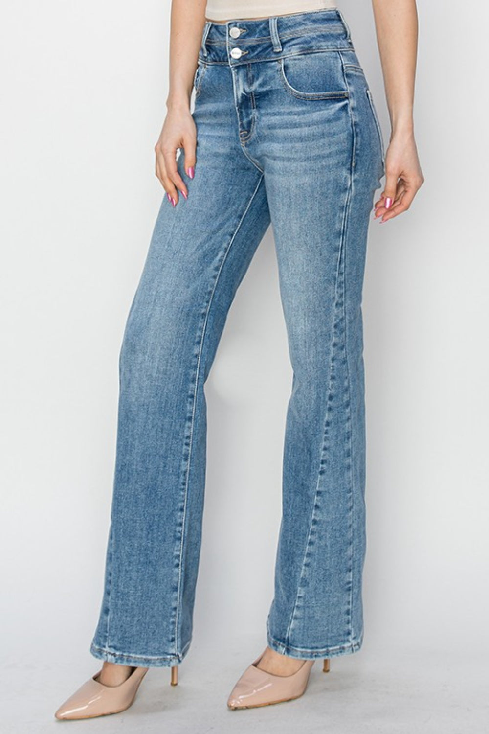 High Rise Straight Cut Jeans