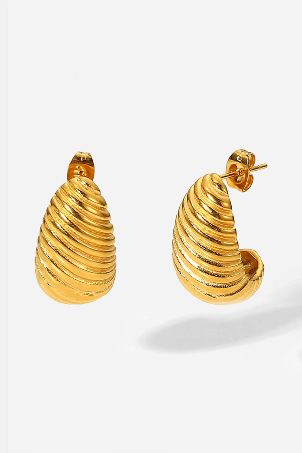 Shell Shore Gold Stud Earrings