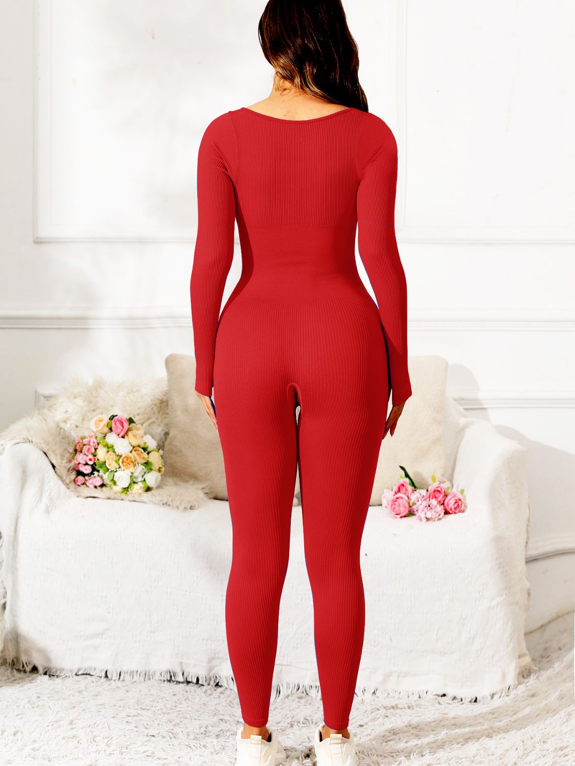 Baddie Long Sleeve Active Jumpsuit