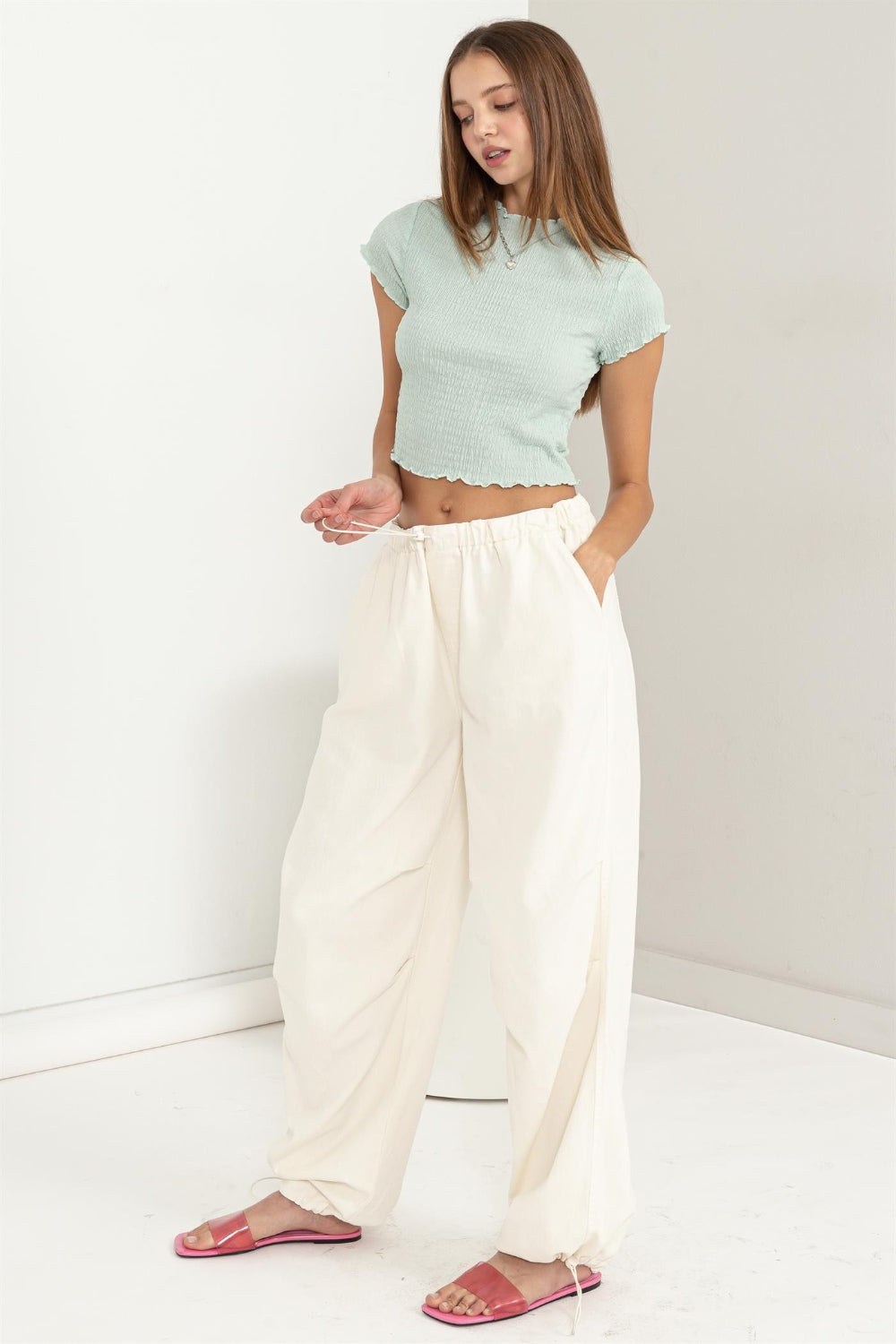 Mint Lettuce Crop Top