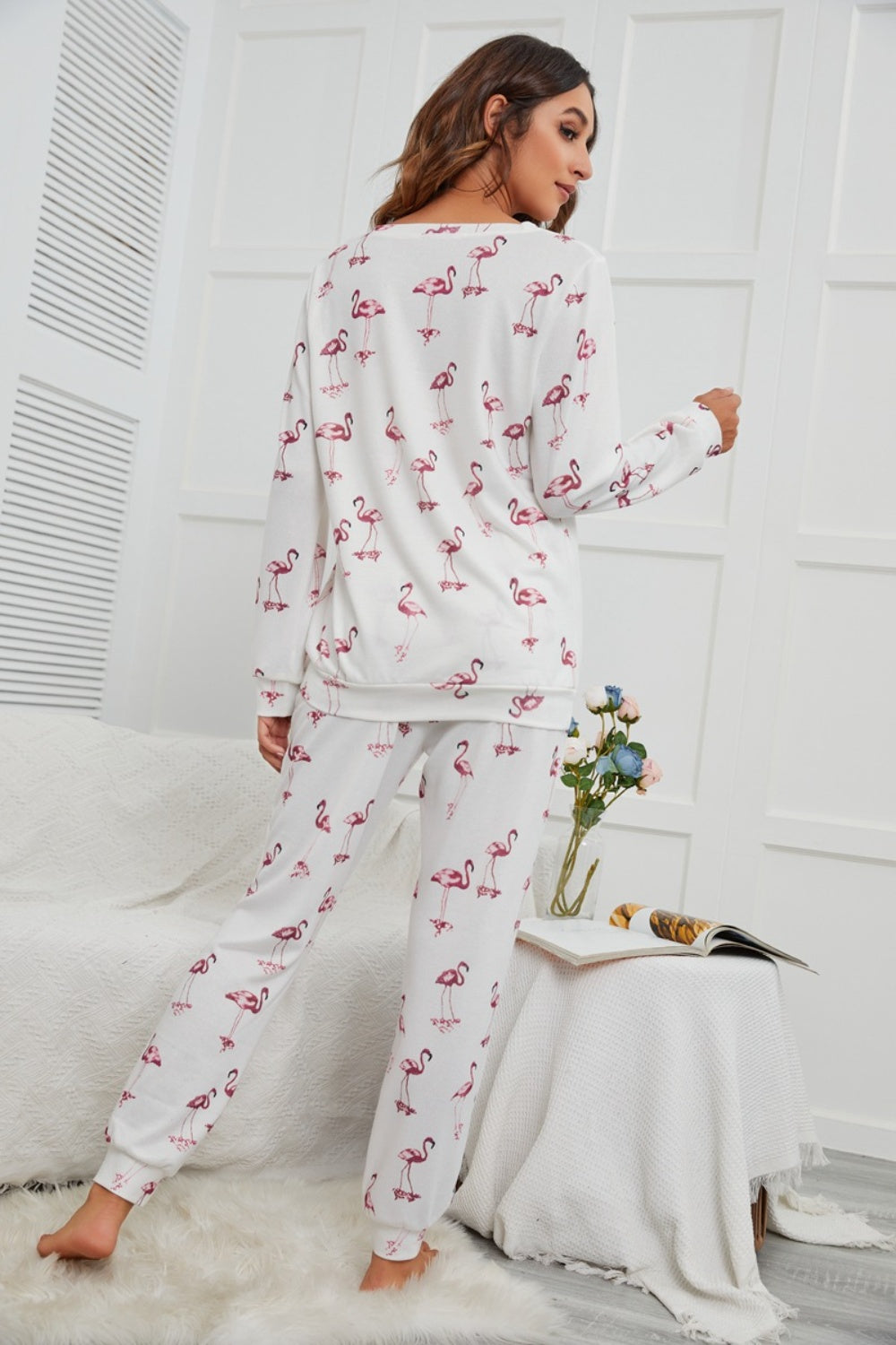 Flamingo Top and Pants PJ Set