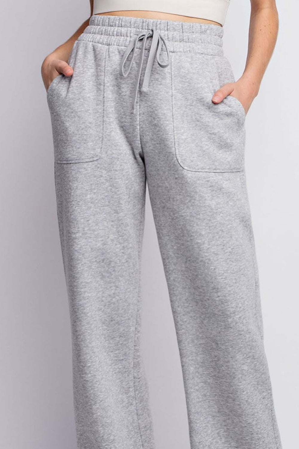 Straight Leg Slit Sweatpants