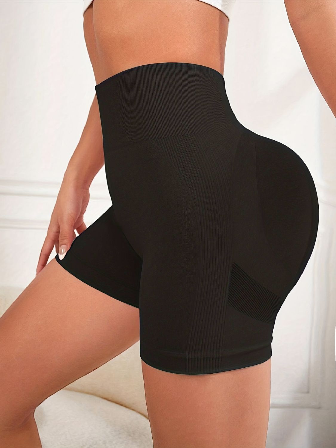 High Waisted BBL Effect Active Shorts