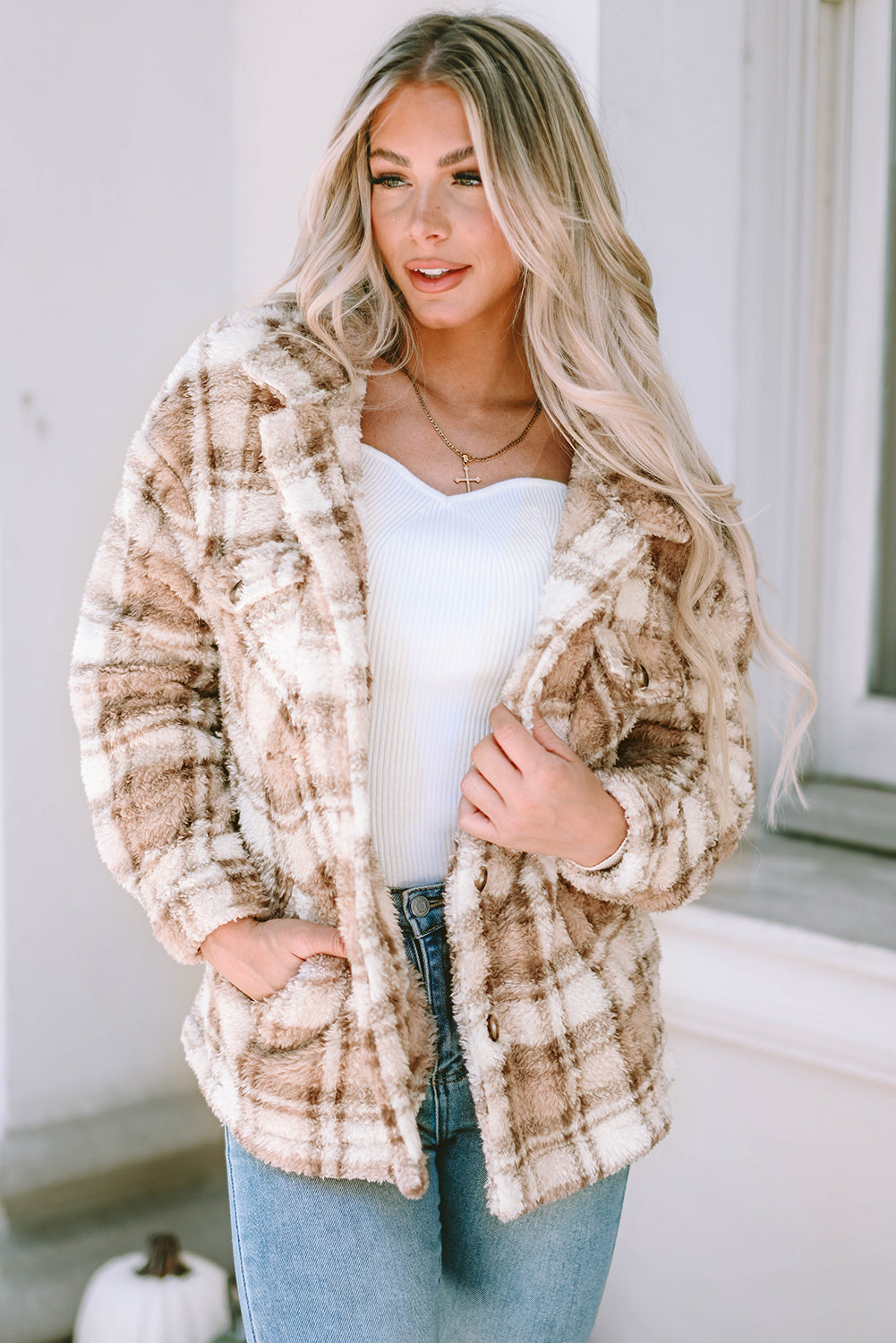 Plaid Collared Jacket