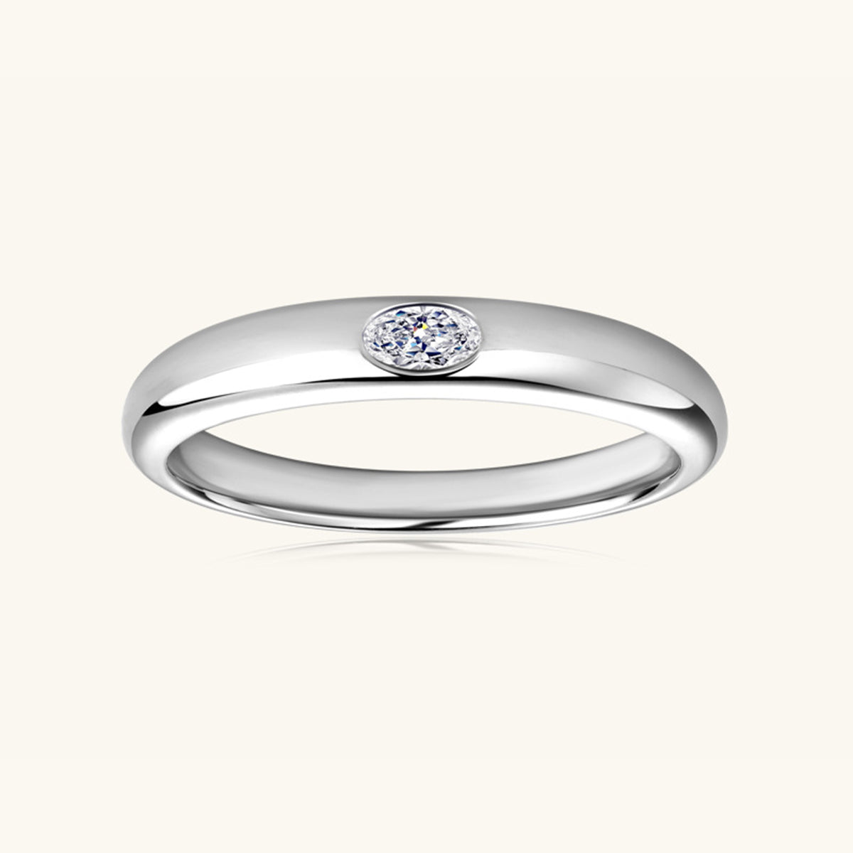 Inlaid Moissanite and Mine Ring