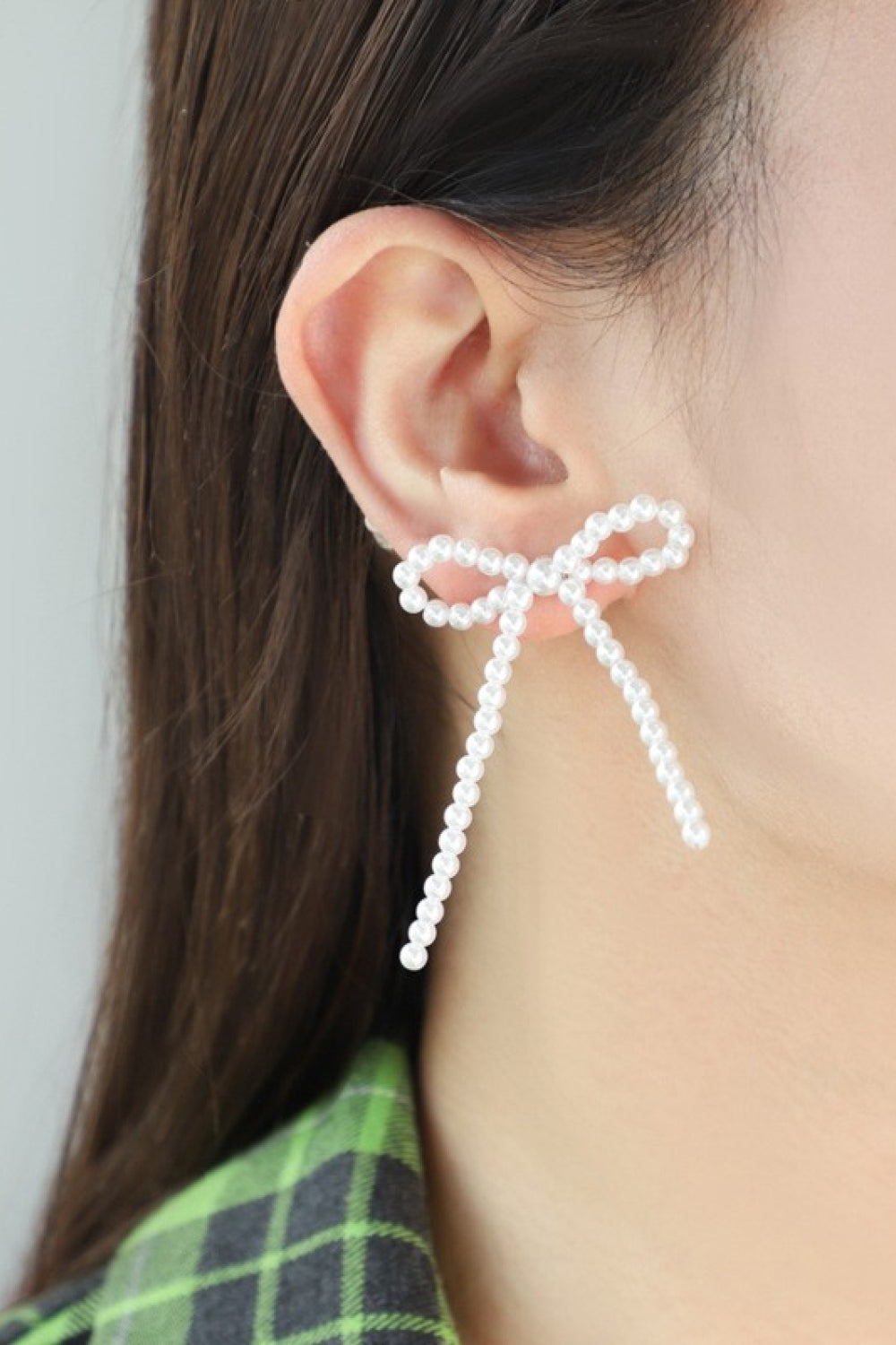 Big Bow Pearl Earrings