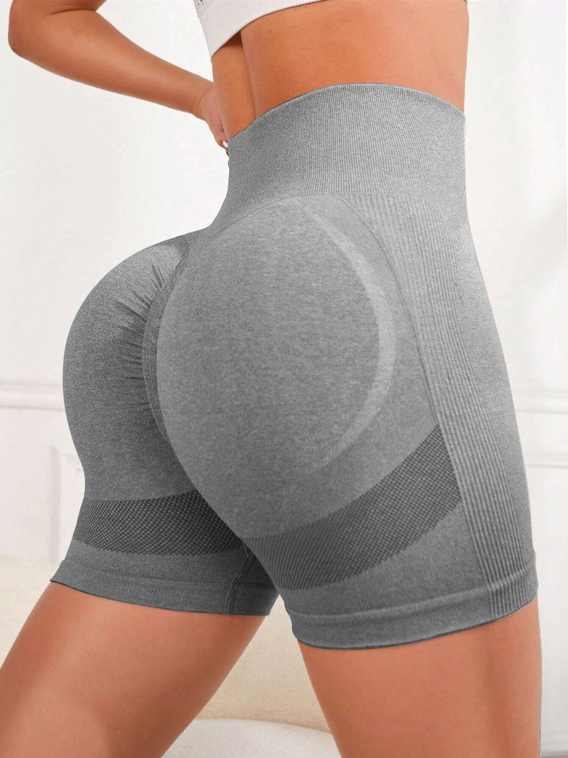 High Waisted BBL Effect Active Shorts