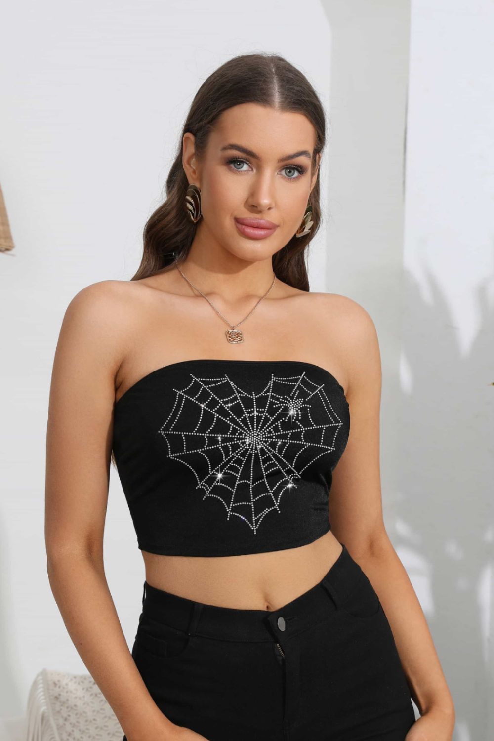 Webbed Heart Tube Top