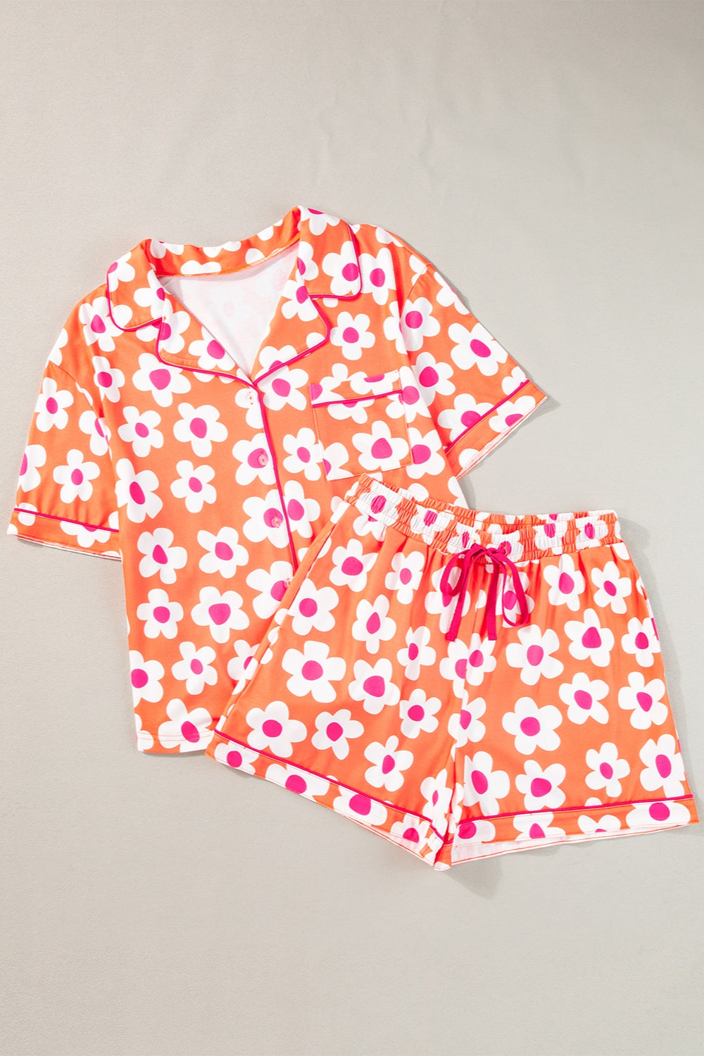 Super Smooth Flower Top and Shorts PJ Set