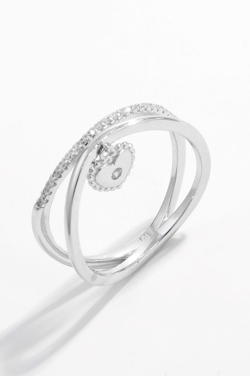 My Heart is Yours Platinum-plated Charm Ring