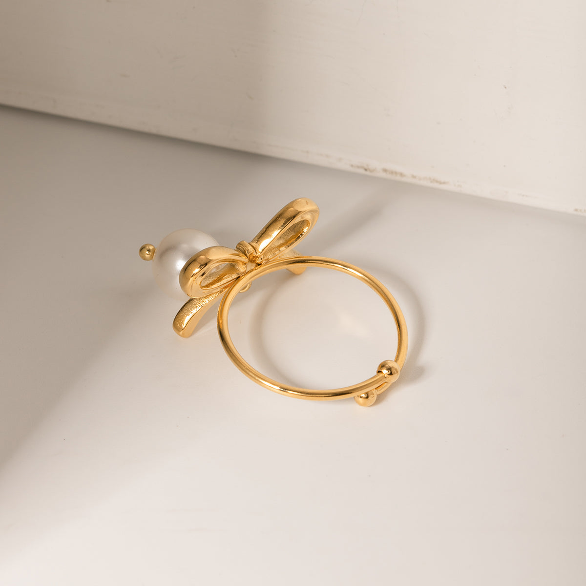 Yes Please Gold Bow Ring