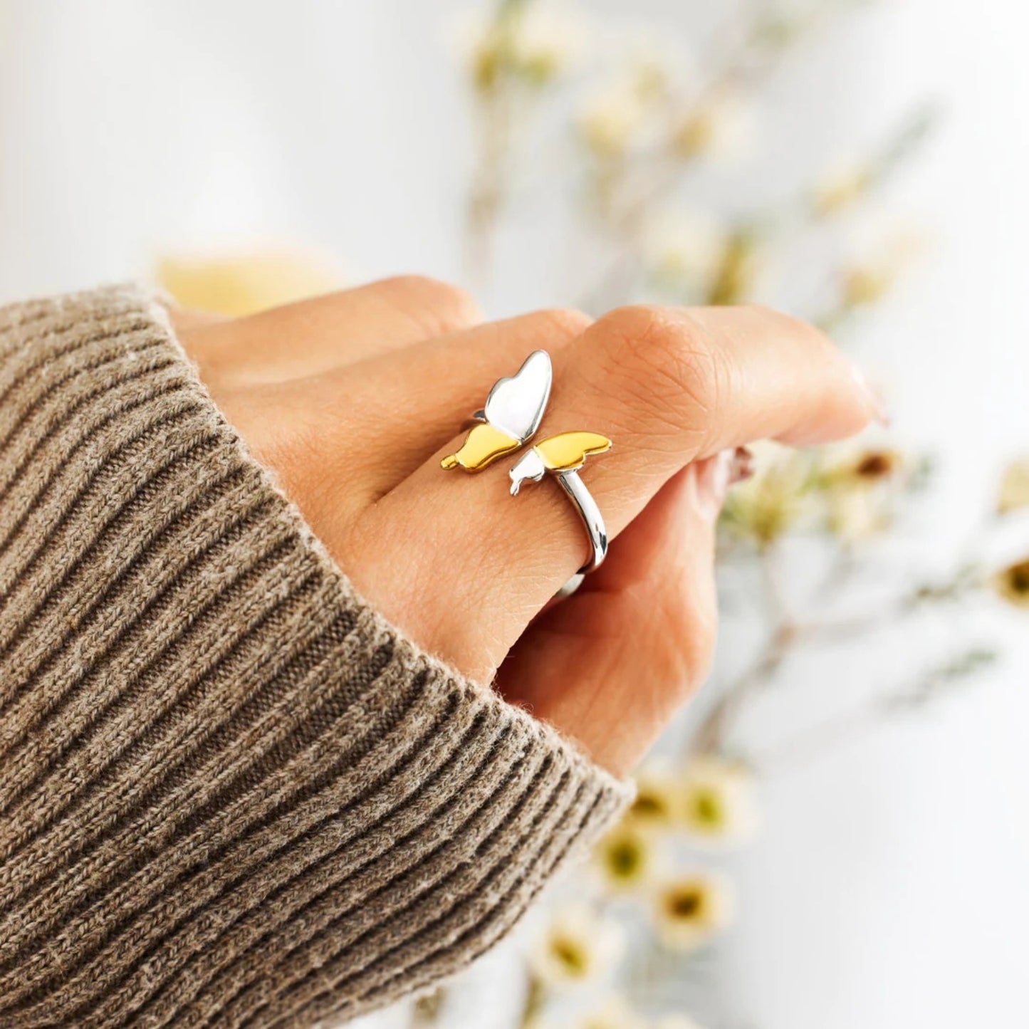 Mixed Metal Monarch Ring