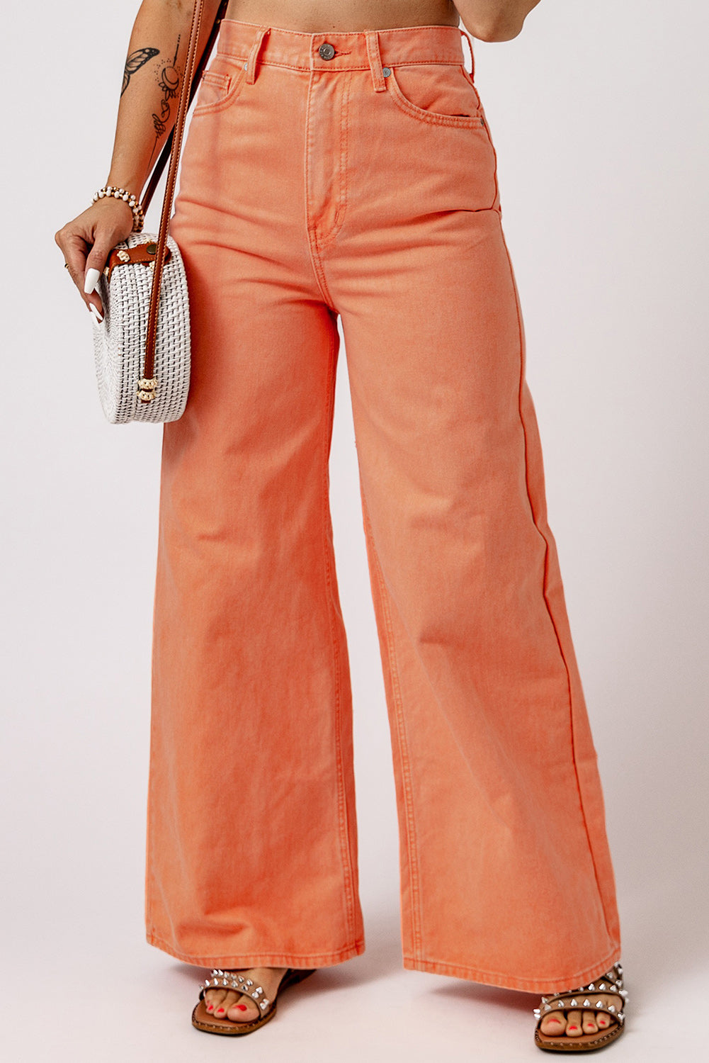 Sherbet Wide Leg High Waisted Jeans