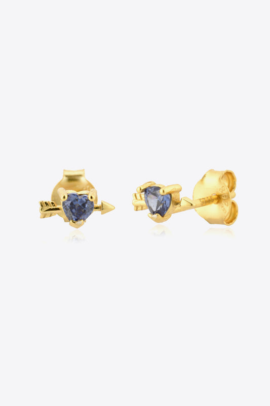 Tanzanite Love Stud Earrings