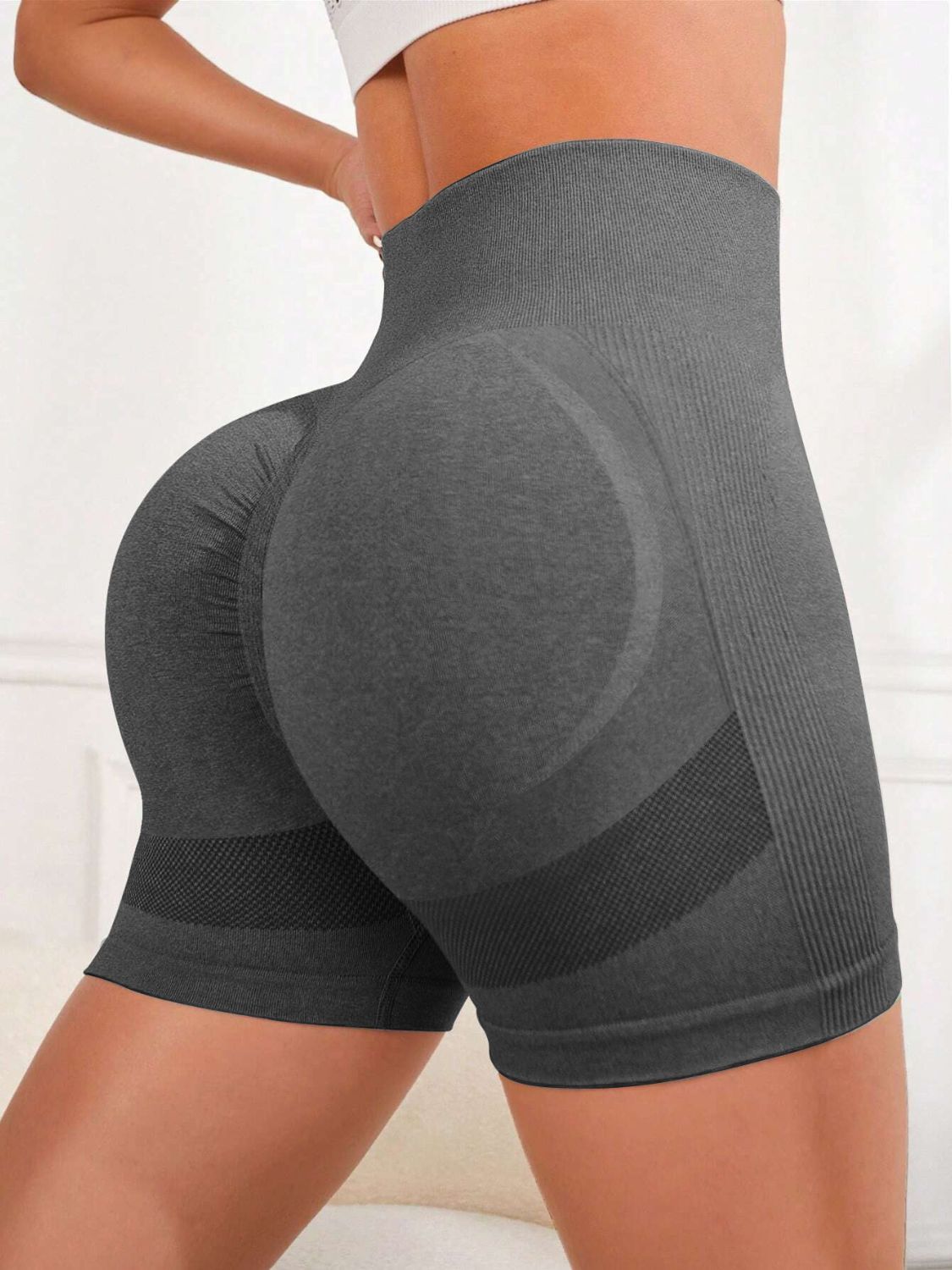 High Waisted BBL Effect Active Shorts