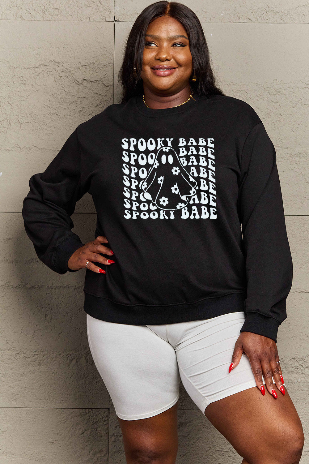 SPOOKY BABE Graphic Sweatshirt