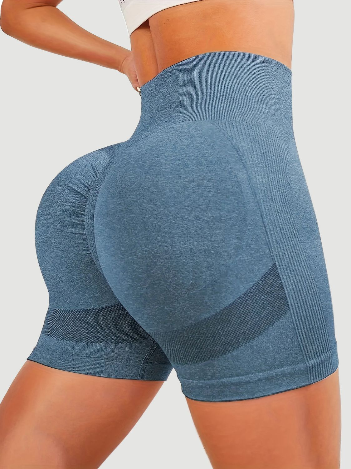 High Waisted BBL Effect Active Shorts