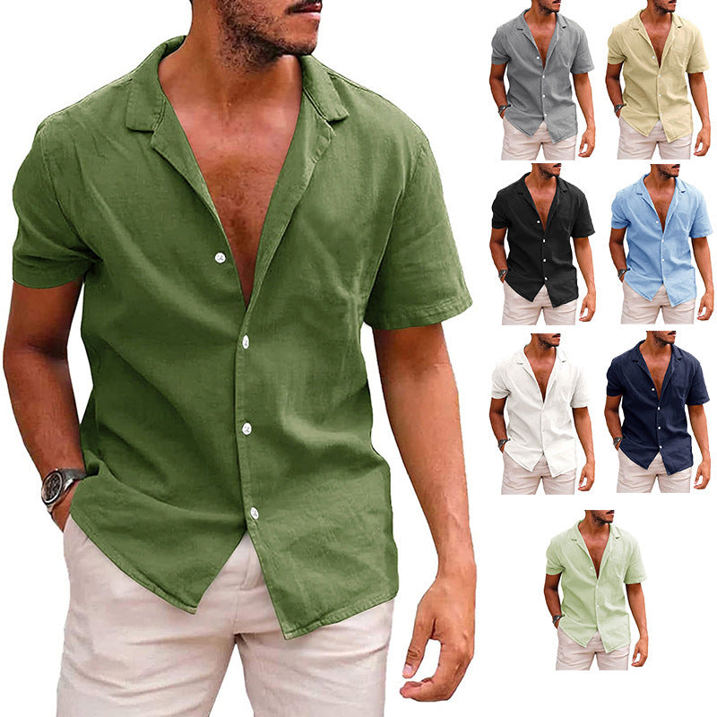 Casual Button Down Short Sleeve Shirt