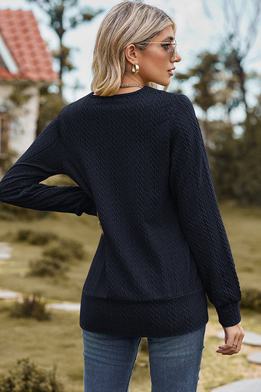 Layered Square Neck Long Sleeve