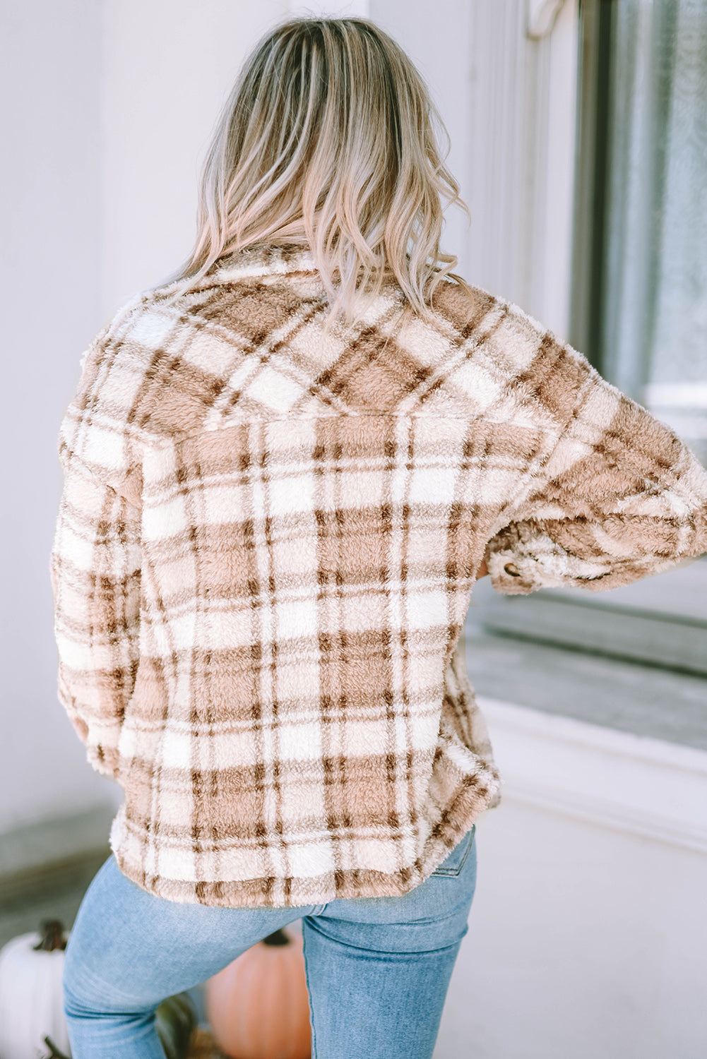 Plaid Collared Jacket