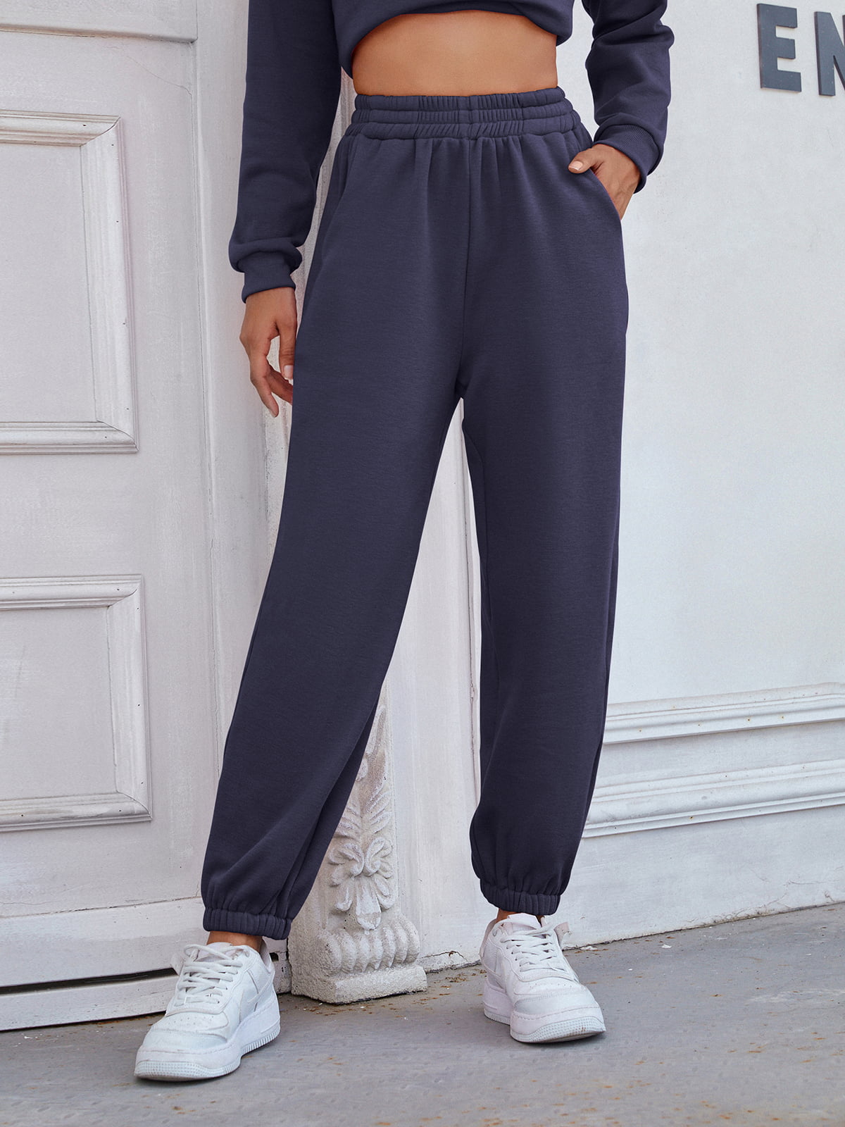 Elastic Waist Simple Joggers