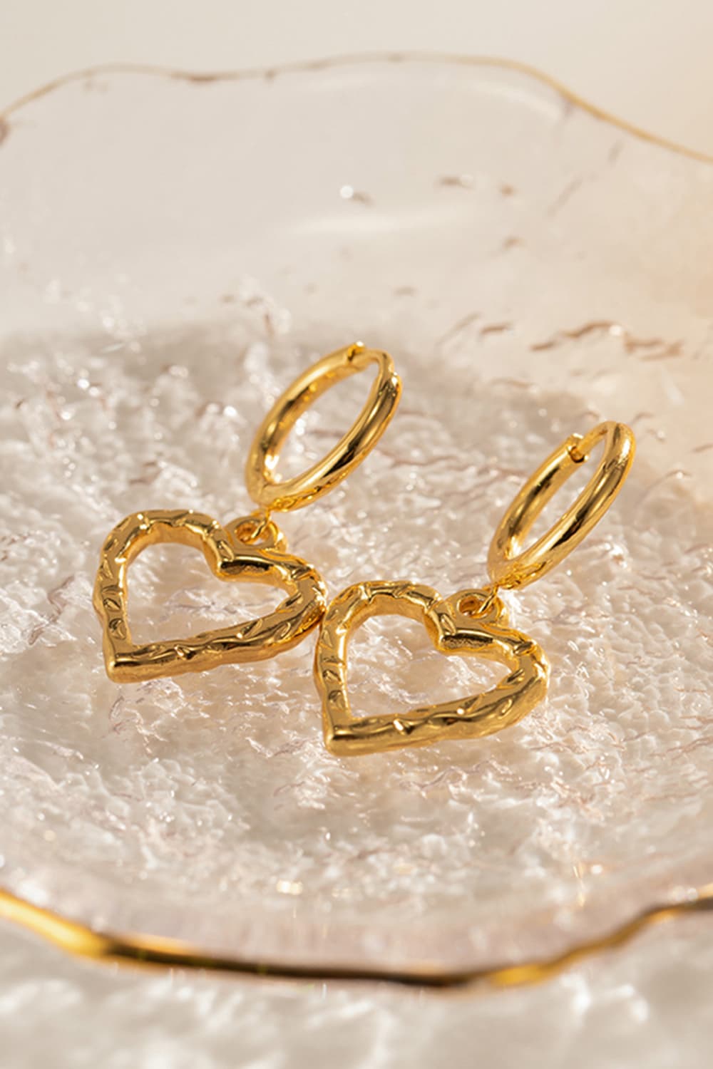 Linked Heart Drop Earrings