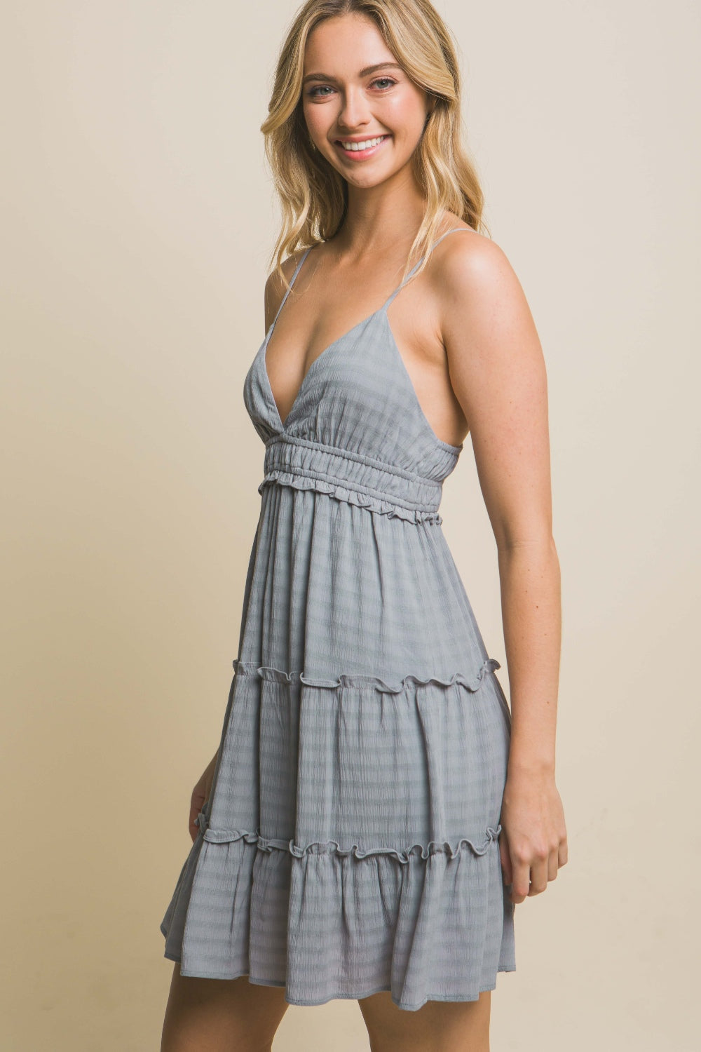 Love Frill V-Neck Cami Dress