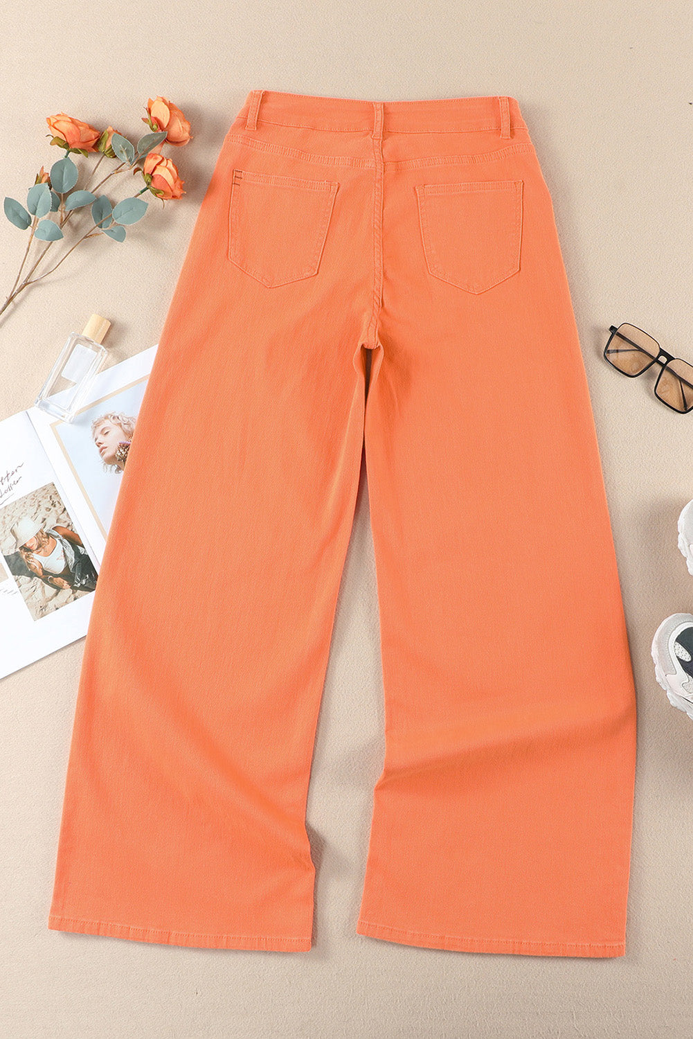 Sherbet Wide Leg High Waisted Jeans