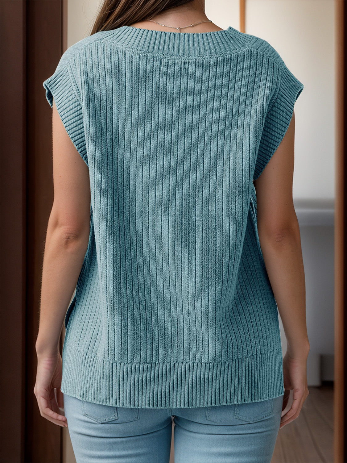 V-Neck Knit Vest