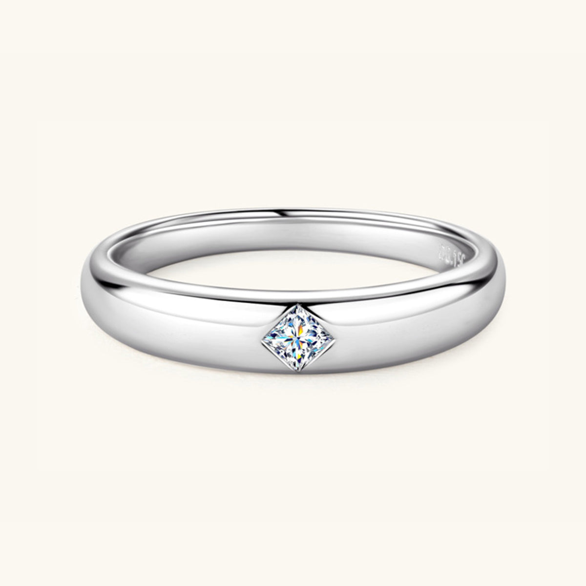 Inlaid Moissanite and Mine Ring