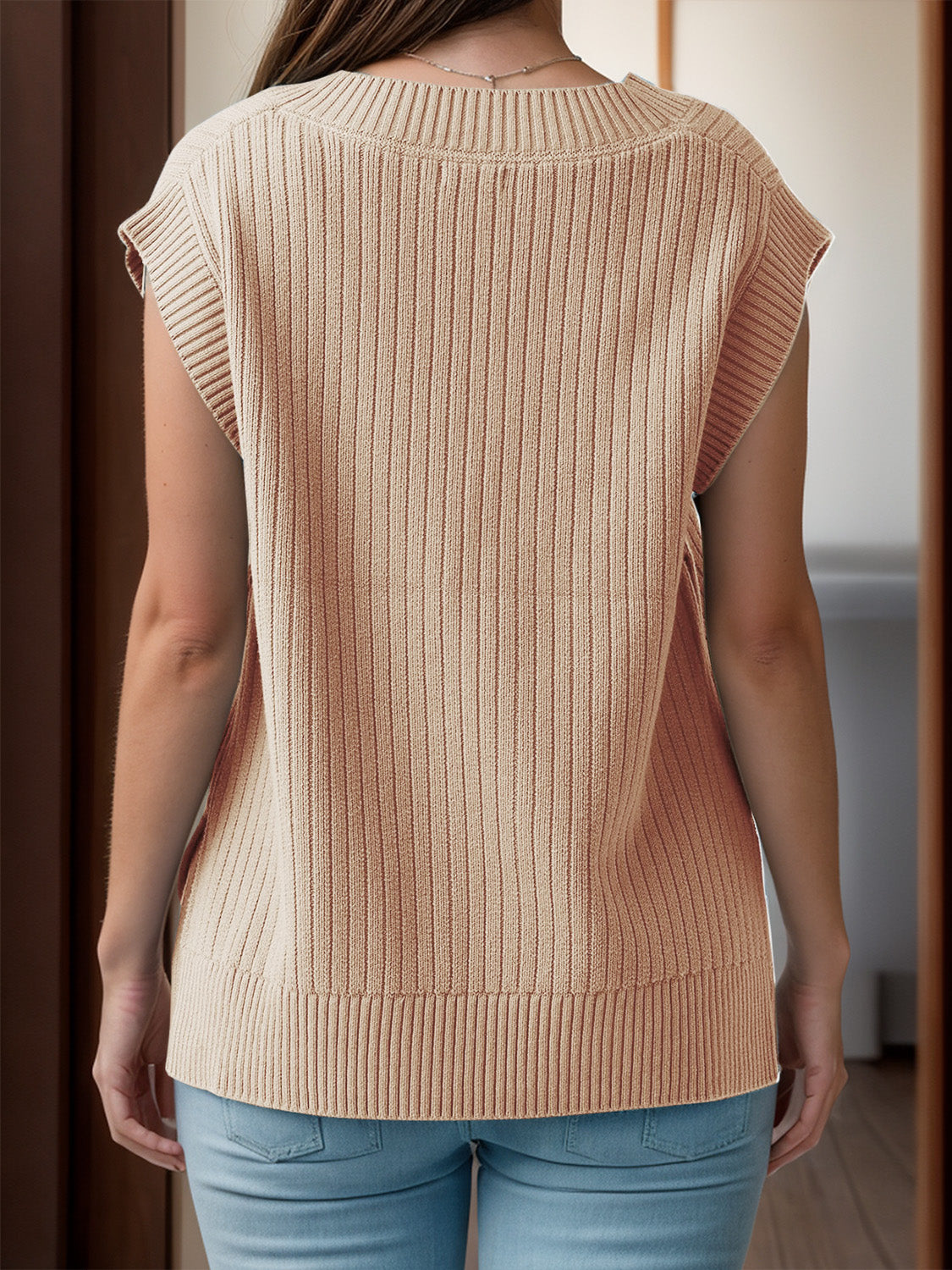 V-Neck Knit Vest